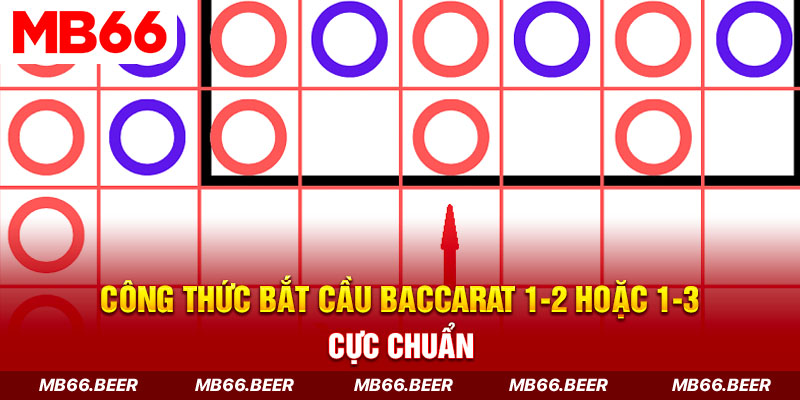 Công thức bắt cầu baccarat 1-2 hoặc 1 - 3 cực chuẩn